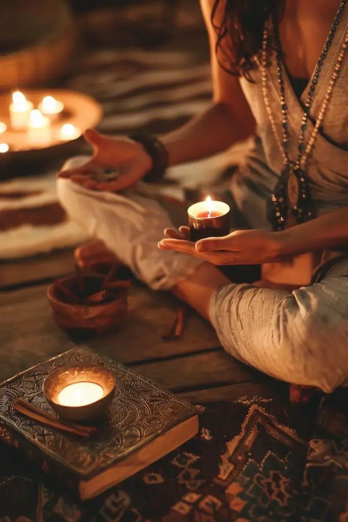 Lächelnde Person mit geschlossenen Augen